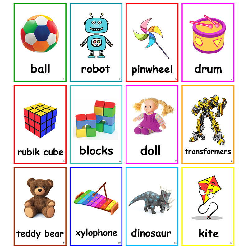 English single word toys toy cards 26 Zhang children learn English Early teaching Enlightenment teacher teaching aids plastic packaging waterproof