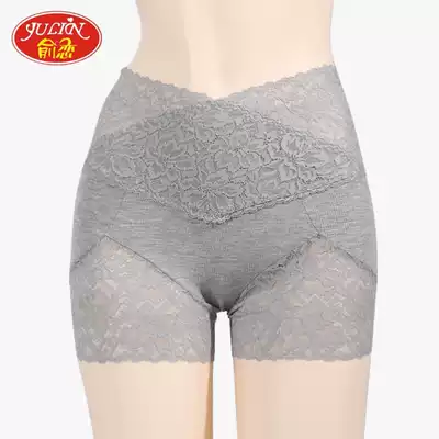 High-waisted lace safety pants anti-gloss summer non-curling inner pants women's shorts insurance pants underwear two-in-one meat color