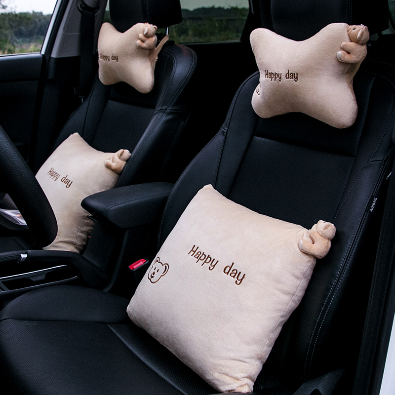 Car pillow four seasons car waist cushion Car cushion cute waist pillow Car pillow A pair of car pillows