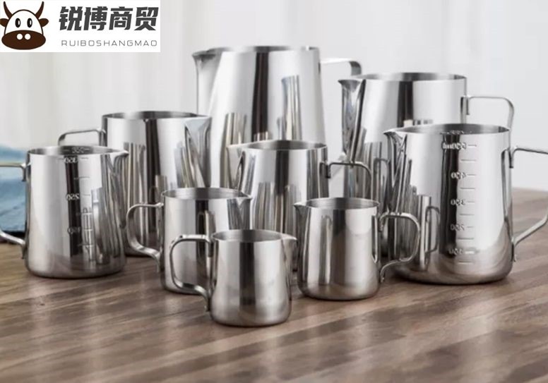 Pull Flower Cup Stainless Steel Pull Flower Cylinder Milk Bubble Jug Pull Flower Cylinder Sharp Mouth 100150 200ml Fancy Coffee 