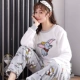 Mùa thu và mùa đông bộ đồ ngủ nhung san hô quý bà dày ấm dài tay mùa xuân và mùa thu flannel dịch vụ nhà áo nịt phù hợp với mùa đông - Giống cái