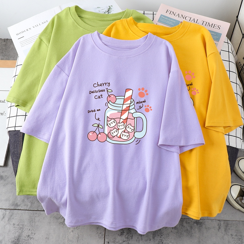 Extra Large Size 100kg Plus-Size Pure Cotton Short-Sleeve T-Shirt for Women, Summer 2024 New Korean Style Loose Slimming Trendy Top Extra Large Size 100kg Plus-Size Pure Cotton Short-Sleeve T-Shirt for Women, Summer 2024 New Korean Style Loose Slimming Trendy Top