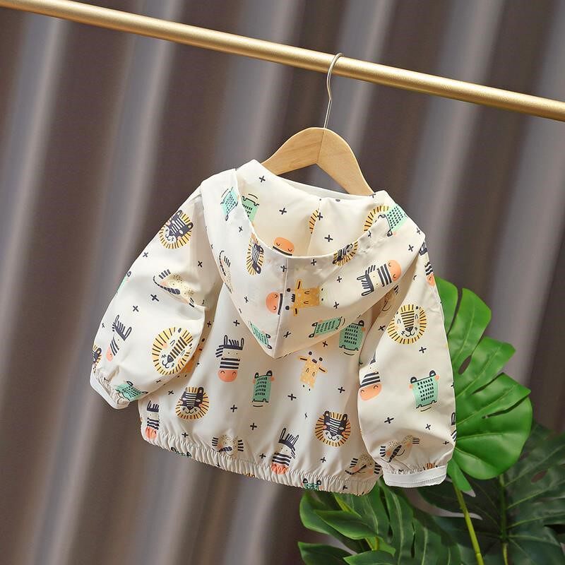 Boys' and girls' jackets 2022 spring and autumn new Korean version of the children's Western style hooded tops baby children's trendy baby jackets