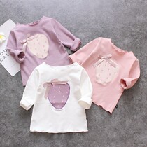 Pure Cotton Girl Spring Autumn Childrens Thin Undershirt External Wear Warm Baby Boy Autumn Clothes Blouses Child Long Sleeve T-Shirt