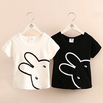 Girl short sleeve T-shirt child summer dress 2022 new female baby pure cotton undershirt with baby foreign air blouses