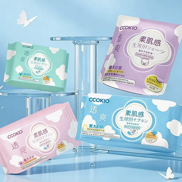 日本CCOKIO久坐级高分子卫生巾透气抗菌日用夜用安睡裤组合姨妈巾