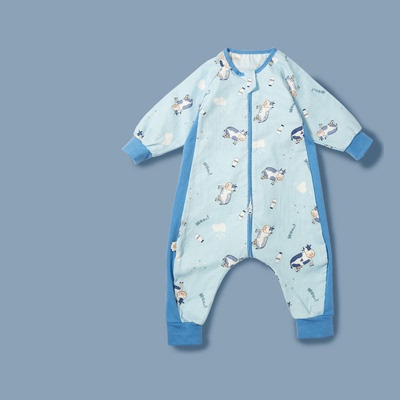 思萌睡袋婴儿纱布纯棉春夏款夏季薄款