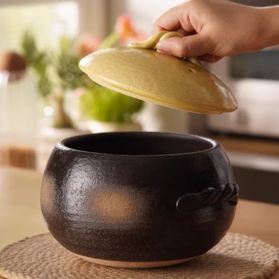 内山窑土锅万古烧日本进口砂锅