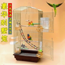  Budgerigar cage raised luxury large bird cage starling cage large metal peony Xuanfeng breeding cage