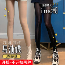 Horse oil socks super delicate Shiny Stockings crotch pantyhose pants summer thin womens horse oil bright mask socks anti-hook Silk