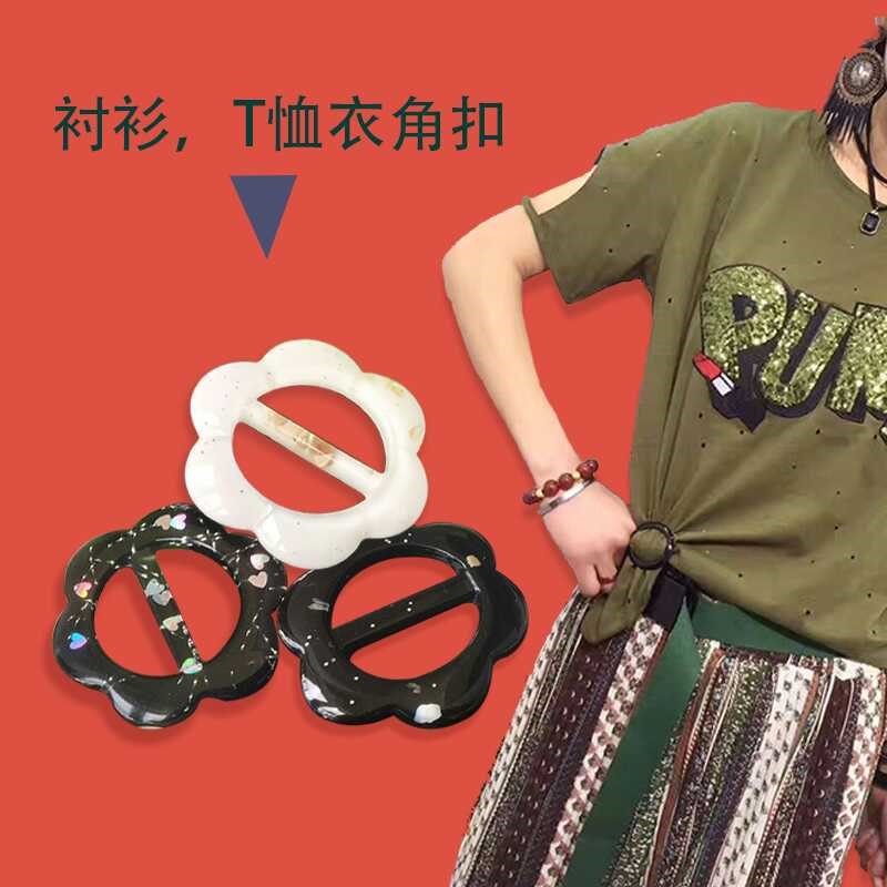 Scarf clasp Dual-purpose multifunction Ring clothes Shells Shirt with collar towel Neckline Scarves-Damp Sweater Women-style Large