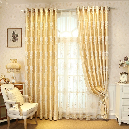 Golden Simplin Simple European Living Room спальня балкон балкон балкон лысый занавес