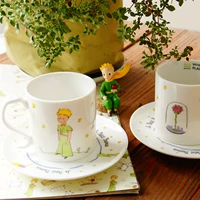 Маленький принц коробки для дерева, Le Petit Prince Ceramics Macse Cup Rose Coffee Cup Cup Set Set