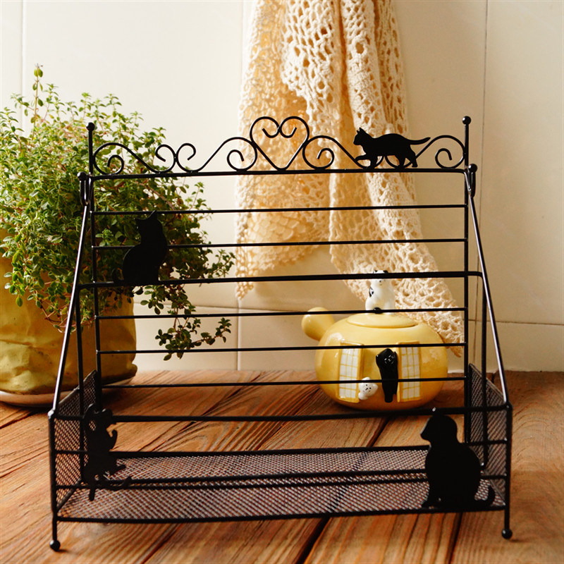 Under the tree box Japanese cat various forms on the table storage rack study book storage rack finishing induction rack