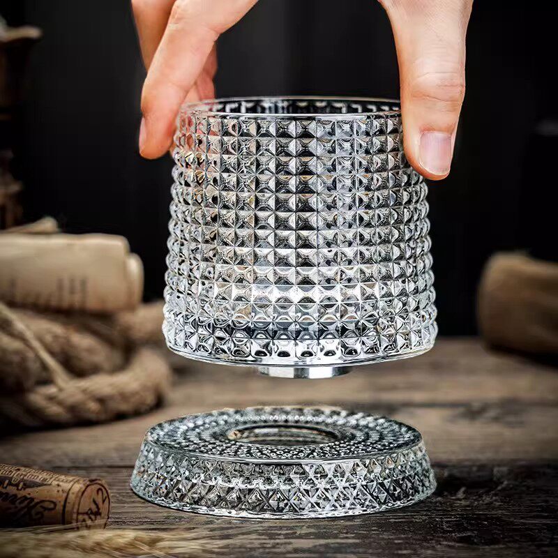 German High-End Light Luxury Wine Glass, Personalized Creative Rotating Whiskey Glass, High-Value Crystal Glass for Home Use