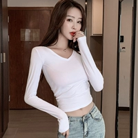 Белый, V-образный вырез