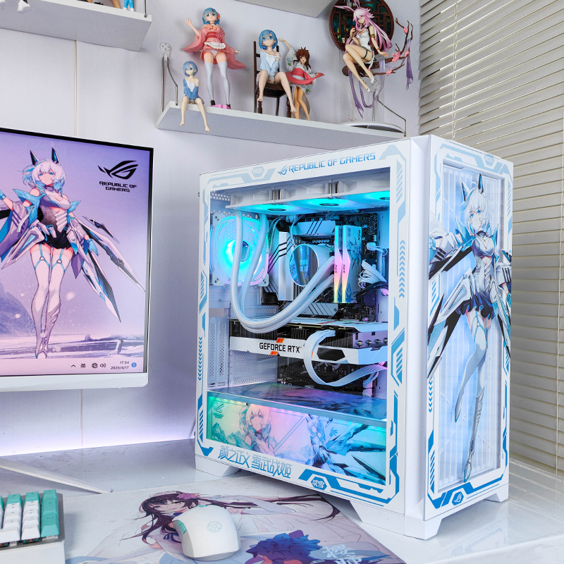 Asus Motherboard White Rog All-In-One I7/5070 Graphics Card Water-Cooled Gaming Desktop Computer Beauty God
