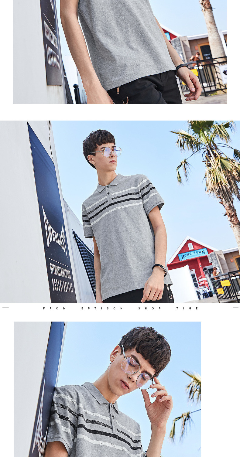 Quần áo Tiancheng 2019 mùa hè mới cho nam áo sơ mi polo giản dị ve áo Paul áo sơ mi nam ngắn tay ngắn áo cotton nam