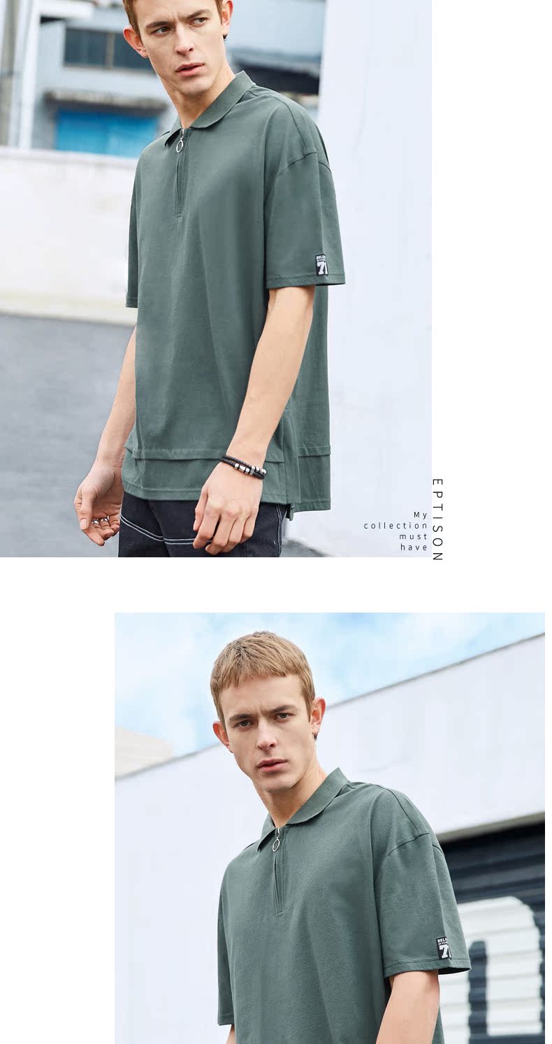 Quần áo Tiancheng 2018 hè mới tay áo polo ngắn xu hướng nam phiên bản Hàn Quốc của ve áo thanh niên Paul nửa tay áo áo polo có cổ