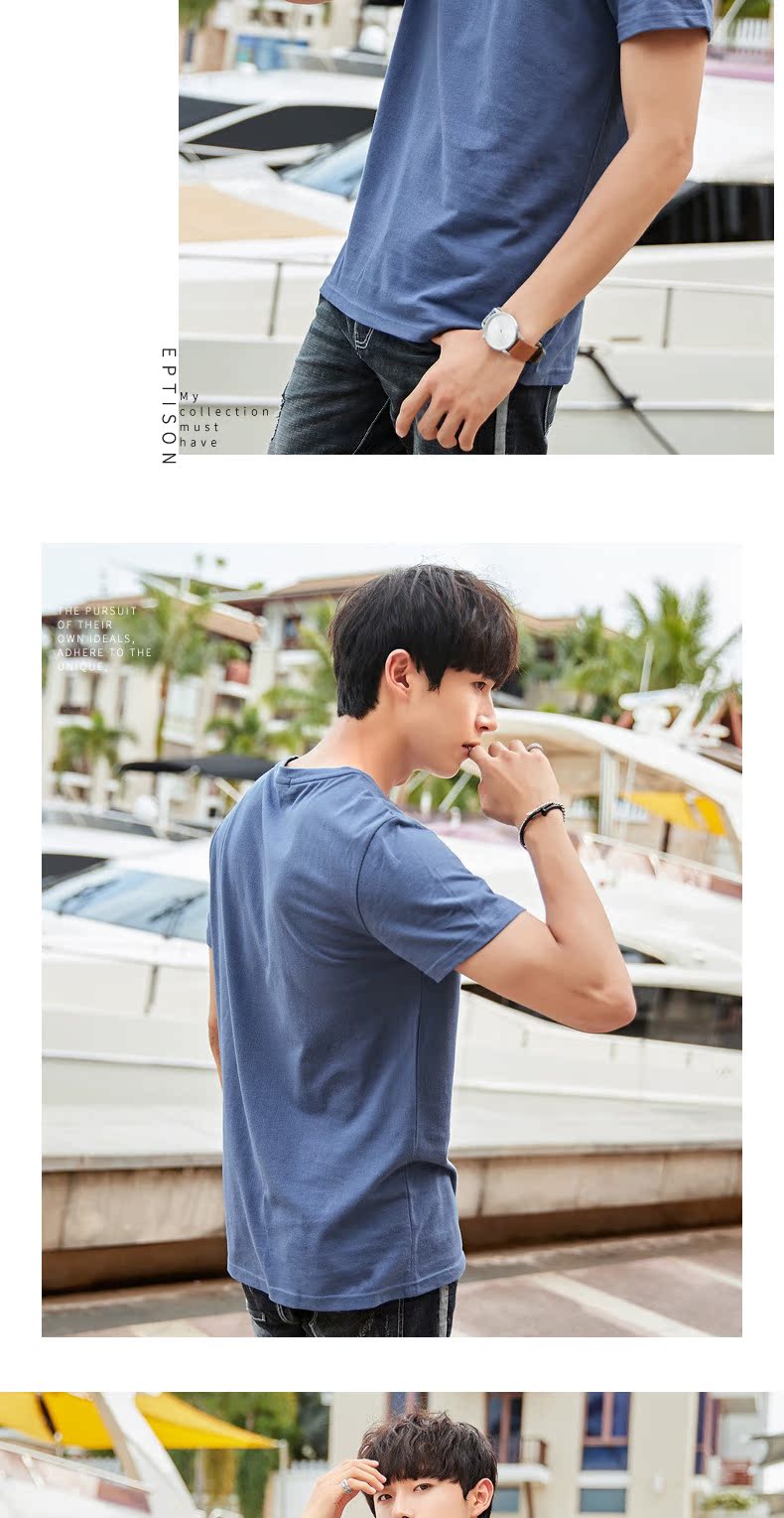 Quần áo Tiancheng 2019 hè mới cho nam áo thun ngắn tay cotton xu hướng áo thun in hình Hàn Quốc Áo phông nam hàng hiệu