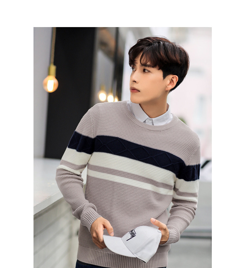 Sản phẩm quần áo Tiancheng 2019 xuân mới nam cotton giản dị áo len xu hướng áo len mùa thu Hàn Quốc áo len áo len kiểu hàn quốc cực đẹp