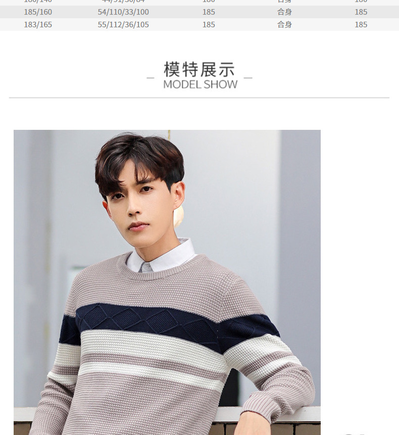 Sản phẩm quần áo Tiancheng 2019 xuân mới nam cotton giản dị áo len xu hướng áo len mùa thu Hàn Quốc áo len áo len kiểu hàn quốc cực đẹp