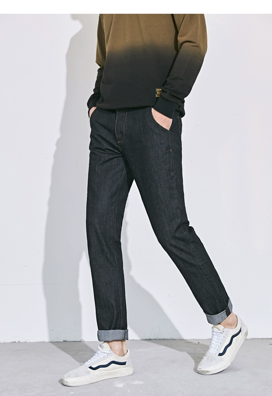 Sản phẩm quần áo Tiancheng 2019 mùa thu quần jean nam mới phiên bản Hàn Quốc của xu hướng quần dài nam thẳng tự nhiên - Quần jean quần thể thao nam