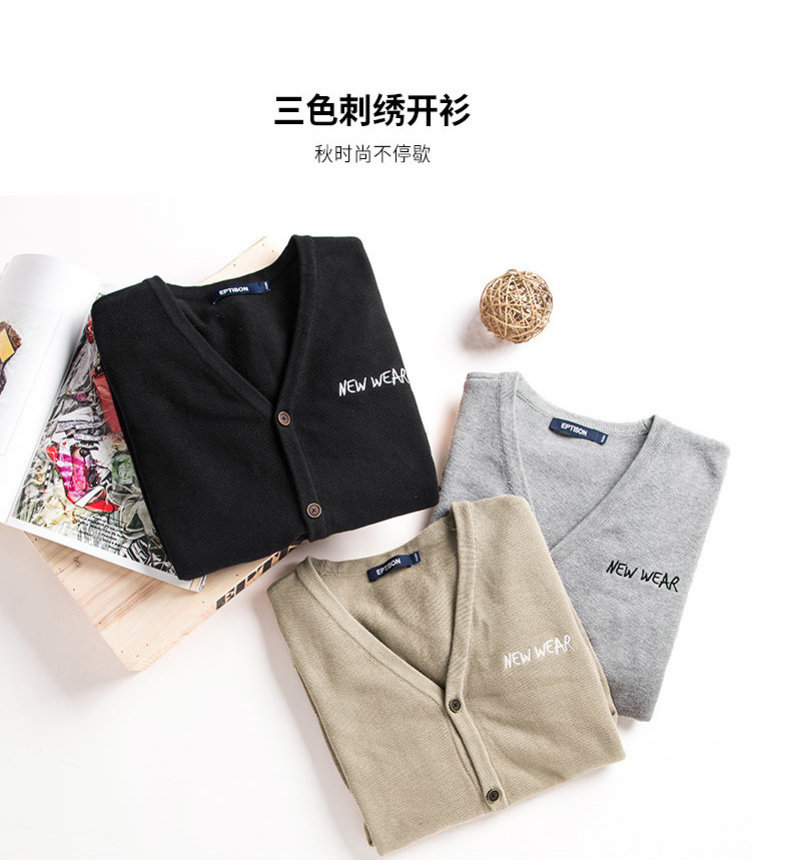 衣品天成 男士春季款 V领针织外套 图2