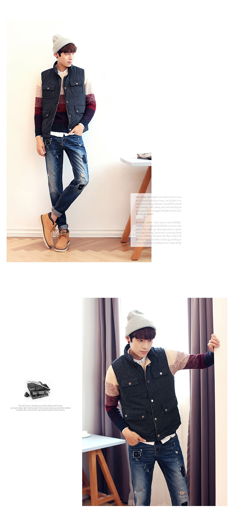 Débardeur homme Cotton vest EPTISON pour hiver - Ref 1597052 Image 19