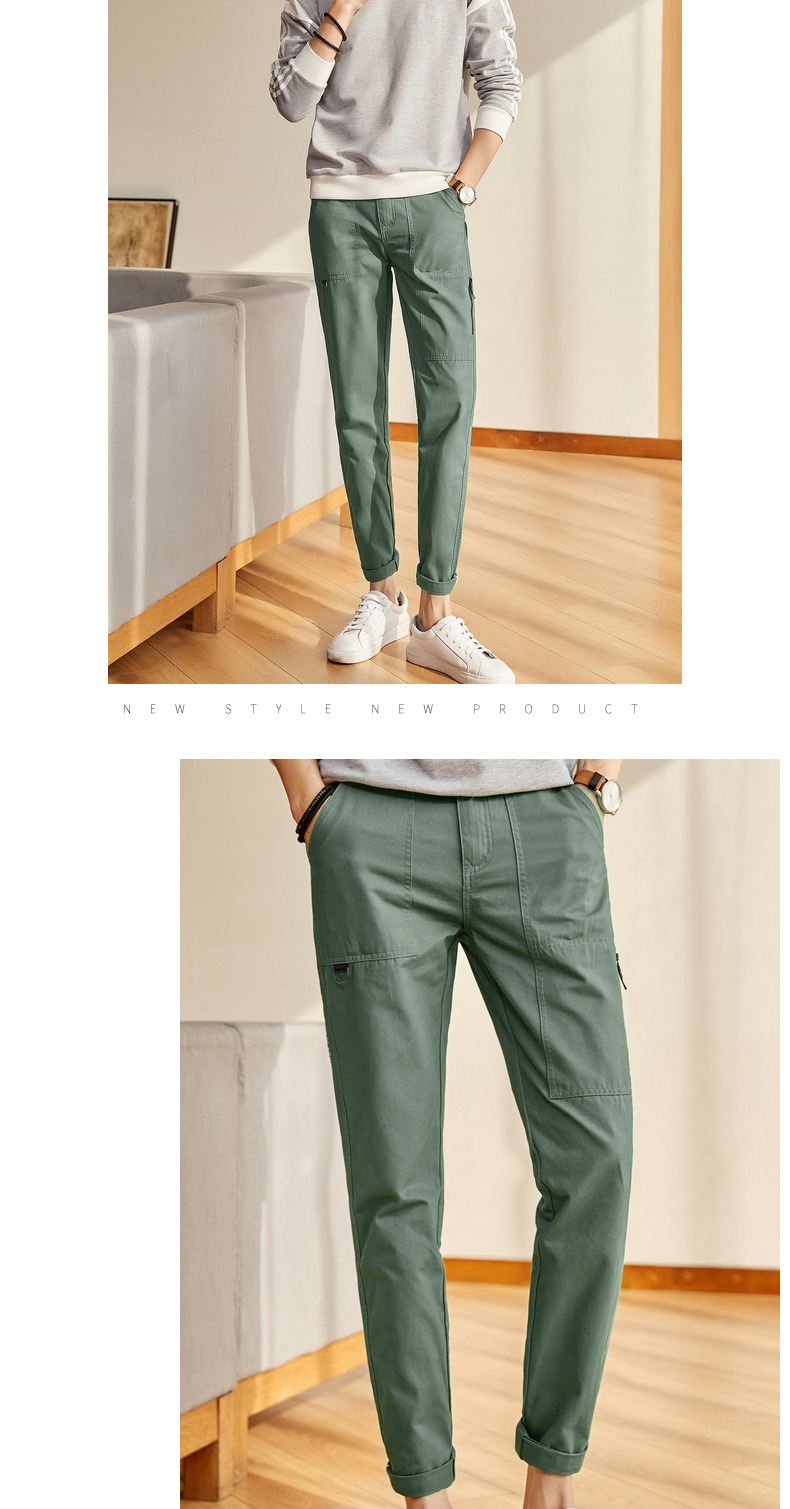 Quần áo Tiancheng 2019 xuân mới quần âu nam phiên bản Hàn Quốc xu hướng thể thao thẳng Slim fit bf gió quần kaki nam