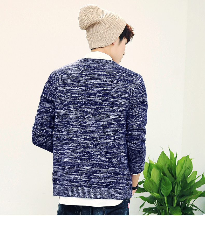 Quần áo Tiancheng 2019 xuân mới xu hướng áo len nam phiên bản Hàn Quốc của áo len dài tay cổ chữ V chạm đáy áo len áo cardigan nam
