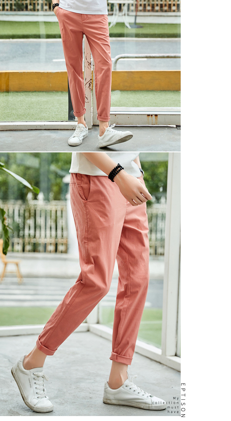 Sản phẩm quần áo Tiancheng 2019 xuân mới quần âu xu hướng nam phiên bản Hàn Quốc quần eo thẳng thanh niên quần áo thời trang