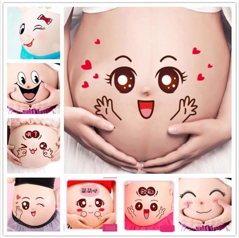 Home Beats Pregnant Woman Photos of Props Shadows Tubes Belly Leather Stick to Write a True Funny Suit Selfie Meritocracy art-Taobao