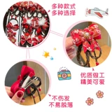 Детский красный парик с косичкой, заколка для волос с кисточками, аксессуар для волос, шпильки для волос, китайский стиль