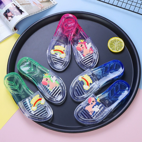 Детские летние тапочки, модные пляжные слайдеры, семейный стиль, мягкая подошва