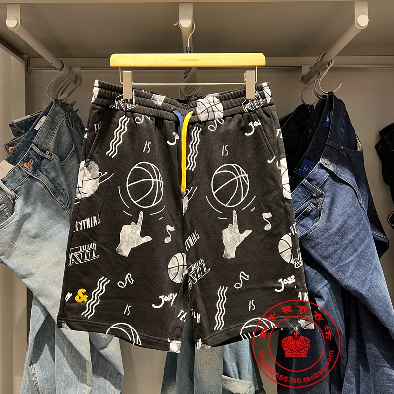 Jackjones Jack Jones Spring Men's Nba Jazz Team Full Print Loose Shorts 221315043