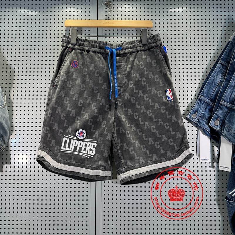 Jack Jones 24Nba Express Team Joint Men's Casual Oversize Denim Shorts 223243027