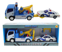 Lili Engineering Vehicle Series Inertial Vehicle 32527 Wrecker Combined Trailer Childrens Inertial Vehicle Engineering Vehicle