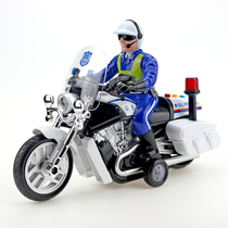 Linda toy car inertia police car traffic police motorcycle simulation model boy music sound and light childrens toy car