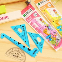 Бежевая мультяшная линейка, комплект, 4 шт