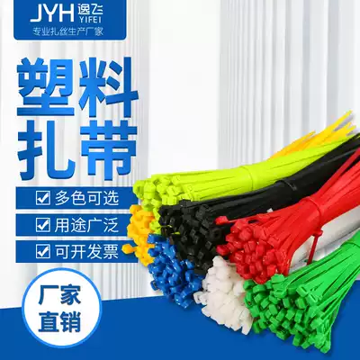 Black white A variety of specifications self-locking nylon cable ties buckle plastic cable ties factory direct sales