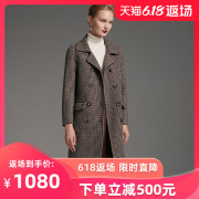 2019 mùa thu / mùa đông mới búp bê cổ áo hai mặt áo cashmere nhỏ Hàn Quốc phiên bản áo lông thú lỏng kẻ sọc