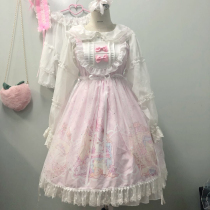Korean mushroom cool{Spot}~Original design Japanese lady cat Lolita Lolita dress jsk suspender dress