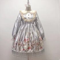 Korean mushroom cool{spot}~Factory original Japanese lolita autumn fairy tale dress reflective long-sleeved dress