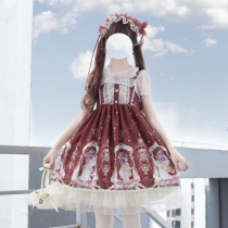Korean mushroom cool{spot}~Original design Japanese angel hourglass Lolita Lolita dress jsk dress female