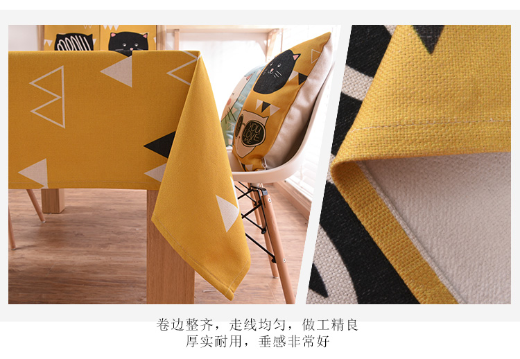 Trẻ em hoạt hình khăn trải bàn đầu giường khăn trải bàn dễ thương bàn cà phê vải cotton lanh nghệ thuật bàn bàn vải mẫu giáo khăn trải bàn khăn trải bàn cao cấp