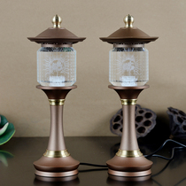Buddhas front light crystal glass shrines light for lamp led Seven colorful lanterns for lanterns and lanterns for lanterns Home Buddha lamps for lanterns