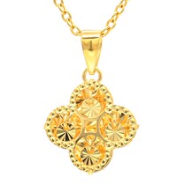 Xia He selected Jiufu Jingdian 18K5G hard gold silk Clover smart pendant SPOT92815