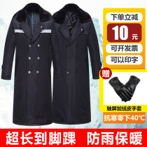 Military cotton coat thickened black rainproof belt reflective labor protection anaigang cold storage coat community property cold cotton clothing