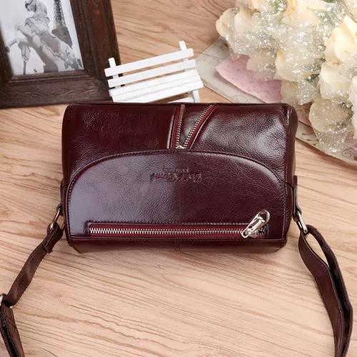 Коралловая кожаная сумка через плечо, сумка на одно плечо, небольшая сумка, из натуральной кожи